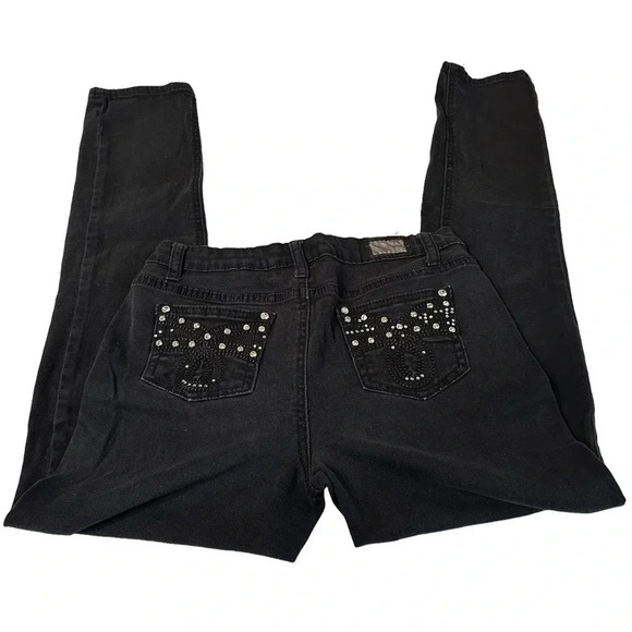 Earl Jeans 6 black jeans with studded‎ rhinestones rear pockets - Picture 4 of 8